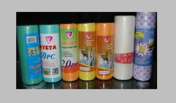 7 Tage Musterbestellungsunterstützung Einweg-Nichtgewebte Küchenreinigungstücher mit Holzzzellstoff