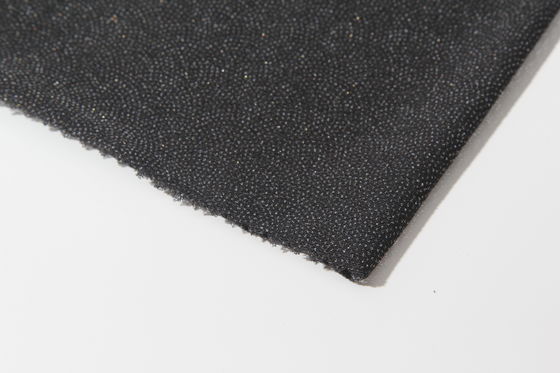 Gewebte schwarze 100% Polyester-Tricot-Flocken aus Fusible Stoffe