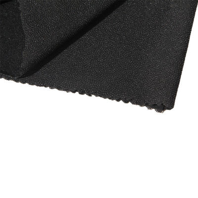 Gewebte schwarze 100% Polyester-Tricot-Flocken aus Fusible Stoffe