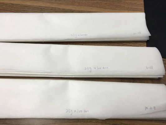 Mittlere Härte GAOXIN Vorgeschnittenes Polyester Stickwerk Rückendeckung Nichtgewebe Normal Breite 100-152cm